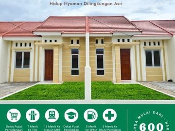 Rumah Baru Rp 675 Juta, 1 Lnt, di Pamulang, TangSel. LT 90 m
