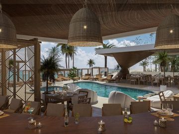 Condominio vista a la laguna y el mar, piscina, club de playa en pre-venta.