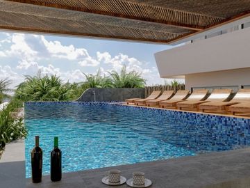 Condominio vista a la laguna y el mar, piscina, club de playa en pre-venta.