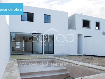 Casa en venta en Privada Botanico Conkal Merida de 3 recamaras y piscina