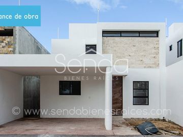 Casa en venta en Privada Botanico Conkal Merida de 3 recamaras y piscina