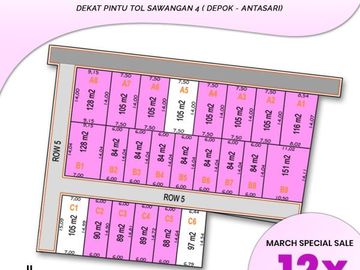 Include Fasum, Kapling Perumahan di Bedahan, SHM Pecah