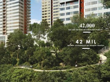 Departamento con bosque privado de 42,000 m2, concierge, gimnasio, spa, alberca