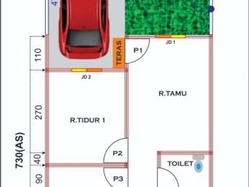 Rumah Modern Siap Bangun Depan Jalan Aspal Dekat Jl Manisrenggo