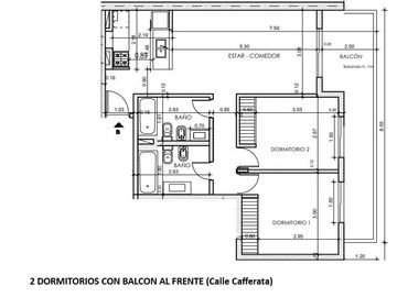 DEPARTAMENTO 2 DORMITORIOS - AMPLIO Y LUMINOSO -  BARRIO ECHESORTU