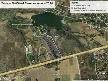 Venta de Excelente terreno desviación Ameca 3 hectareas