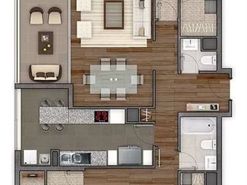 Departamento en venta de 4 dorm. en San Miguel