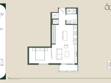 Departamento de 3 ambientes equipado. Venta en Pozo.  Down Town Miami.