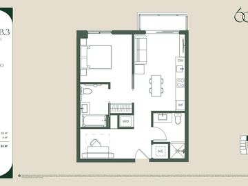 Departamento de 3 ambientes equipado. Venta en Pozo.  Down Town Miami.