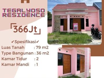 Jual Rumah Siap Huni diTegalyoso Klaten, 350jtan Siap Dicicil Bunga 0%