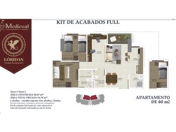 Venta apto Rionegro San Antonio de Pereira-Medieval Parque Residencial