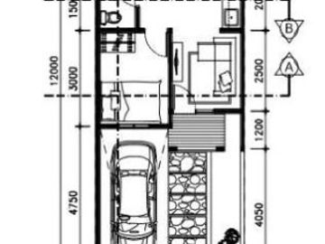 rumah 1 lantai dengan taman