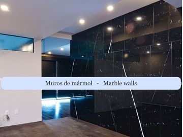 Condominio de lujo con terraza, doble altura, dos plantas, bodega, obra de arte,