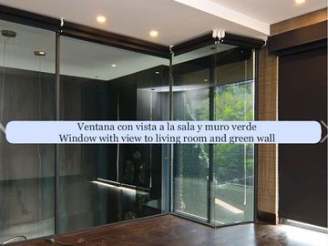 Condominio de lujo con terraza, doble altura, dos plantas, bodega, obra de arte,