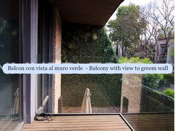 Condominio de lujo con terraza, doble altura, dos plantas, bodega, obra de arte,