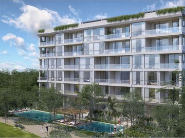 Condominio con terraza de 25 m2, vista al campo de golf, cuarto de servicio, cas