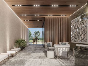 Condominio con terraza de 25 m2, vista al campo de golf, cuarto de servicio, cas