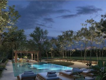 Condominio con terraza de 25 m2, vista al campo de golf, cuarto de servicio, cas