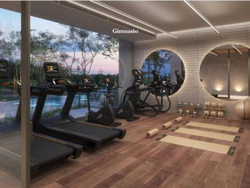 Condominio con terraza de 25 m2, vista al campo de golf, cuarto de servicio, cas