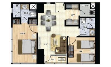 2BEDROOM FOR SALE IN TIME SQUARE WEST BGC