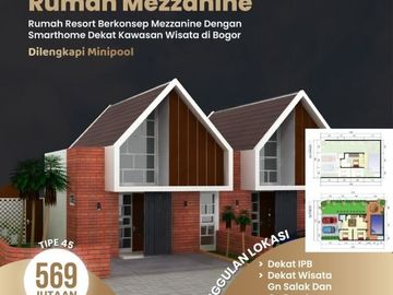 Jual Villa Sharia Mezanine dengan Fasilitas berkuda, memanah plus Smarthome dekat wisata Gn Bunder Bogor