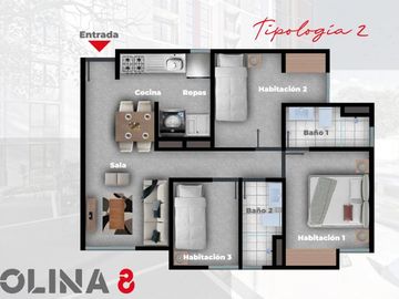 apartamento en venta en proyecto kilona 8. Cod V2450