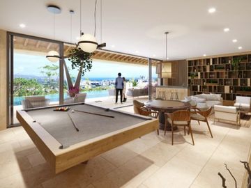 Departamento vista al mar, en residencial privado con club de playa y campo de g
