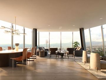 Condominio con terraza de 24 m2 vista al bosque de Chapultepec, cuarto de servic