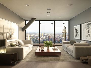 Condominio con terraza de 24 m2 vista al bosque de Chapultepec, cuarto de servic