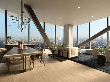 Condominio con terraza de 24 m2 vista al bosque de Chapultepec, cuarto de servic
