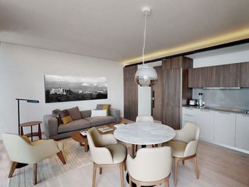Condominio con terraza de 24 m2 vista al bosque de Chapultepec, cuarto de servic