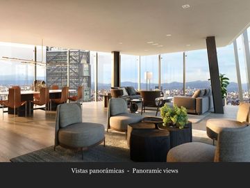 Condominio con terraza de 24 m2 vista al bosque de Chapultepec, cuarto de servic