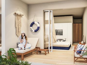Departamento entrega inmediata con financiamiento en la marina de Puerto Aventuras (795)
