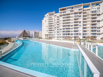 Amplio departamento amoblado, linda vista, Condominio Laguna del Mar