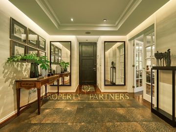Exclusivo depto remodelado con jardín en parque privado