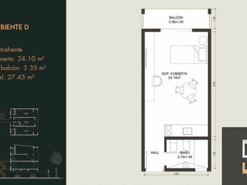 Departamento en venta de pozo c/ cochera en Canning