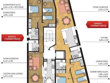 EN VENTA Depto 2 dorm c/ balcón y terraza en barrio Centro, Rosario