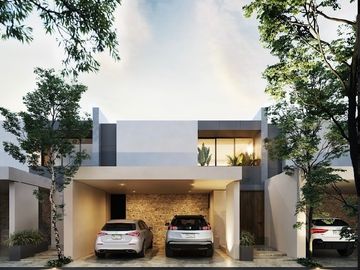 CASA TIPO TOWNHOUSE EN PRE VENTA EN PRIVADA CON AMENIDADES EN CHOLUL, MÉRIDA