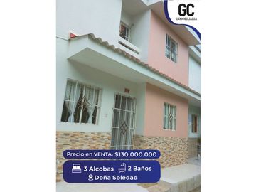 Se vende casa en Doña soledad