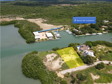 Venta lote canal condominio Marina de Baru, Isla de Baru en Cartagena