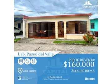 CASA EN URB. PASEO DEL VALLE - VILLA LUCRE
