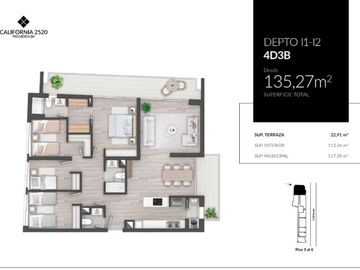 Departamento nuevo 4D/3B. Pocuro. SIN COMISIÓN