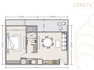 Departamento en Venta, Cancún, Loreta, Residencial Lausana