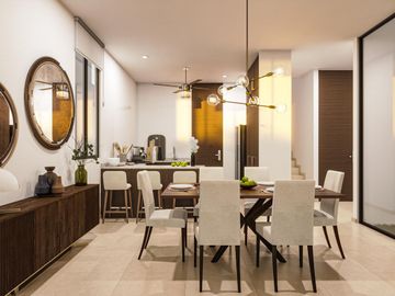 Casa de 3 recámaras dentro de privada con amenidades en venta en Conkal, Norte de Mérida