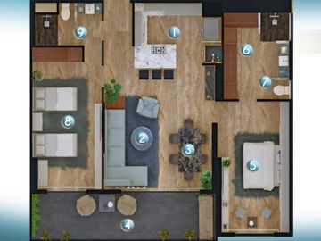 Departamento en Venta en Bahía de Banderas, Nayarit, Desarrollo Rivera Capri.