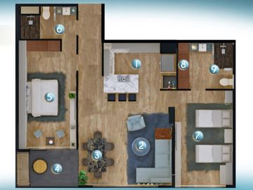Departamento en Venta en Bahía de Banderas, Nayarit, Desarrollo Rivera Capri.