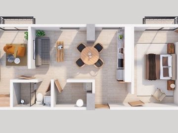 DEPARTAMENTO 2 REC EN VENTA CERCANO A LA UP.