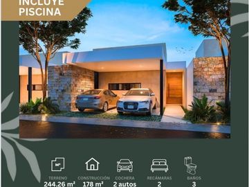 CASAS EN VENTA DE 1 PISO. EN PRIVADA.  CON 2 RECAMARAS. CON AMENIDADES. EN CONKA