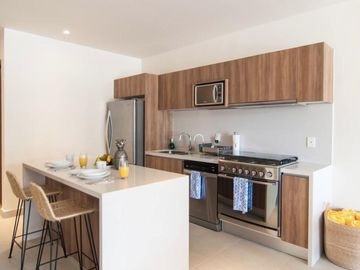 DEPARTAMENTO EN VENTA DE 2 HABITACIONES EN AKUMAL QROO. LB 256