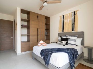 DEPARTAMENTO EN VENTA DE 2 HABITACIONES EN AKUMAL QROO. LB 258